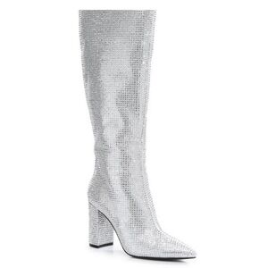 Mix No. 6 Silver Sparkle Heeled Boots~stock picture for reference